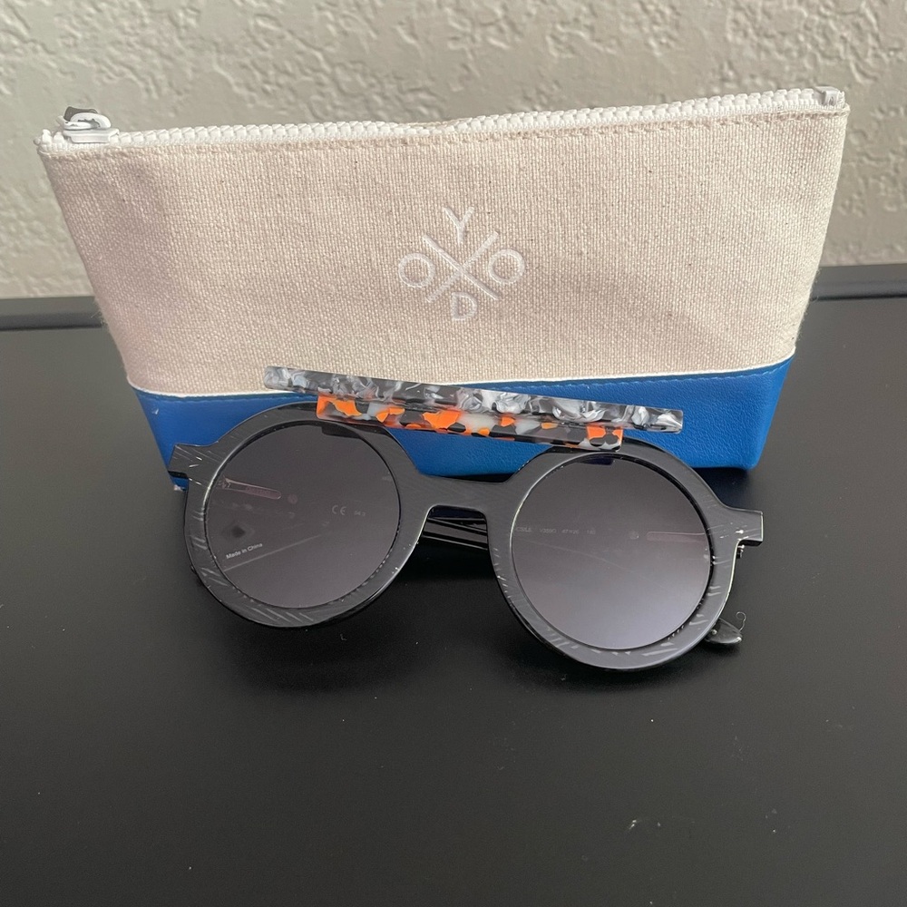 Oxydo Round Stacked Browbar Sunglasses - Picture 3 of 6